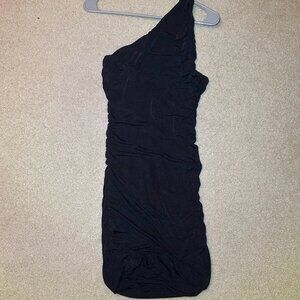 Black Mini One Shoulder Dress (size medium)